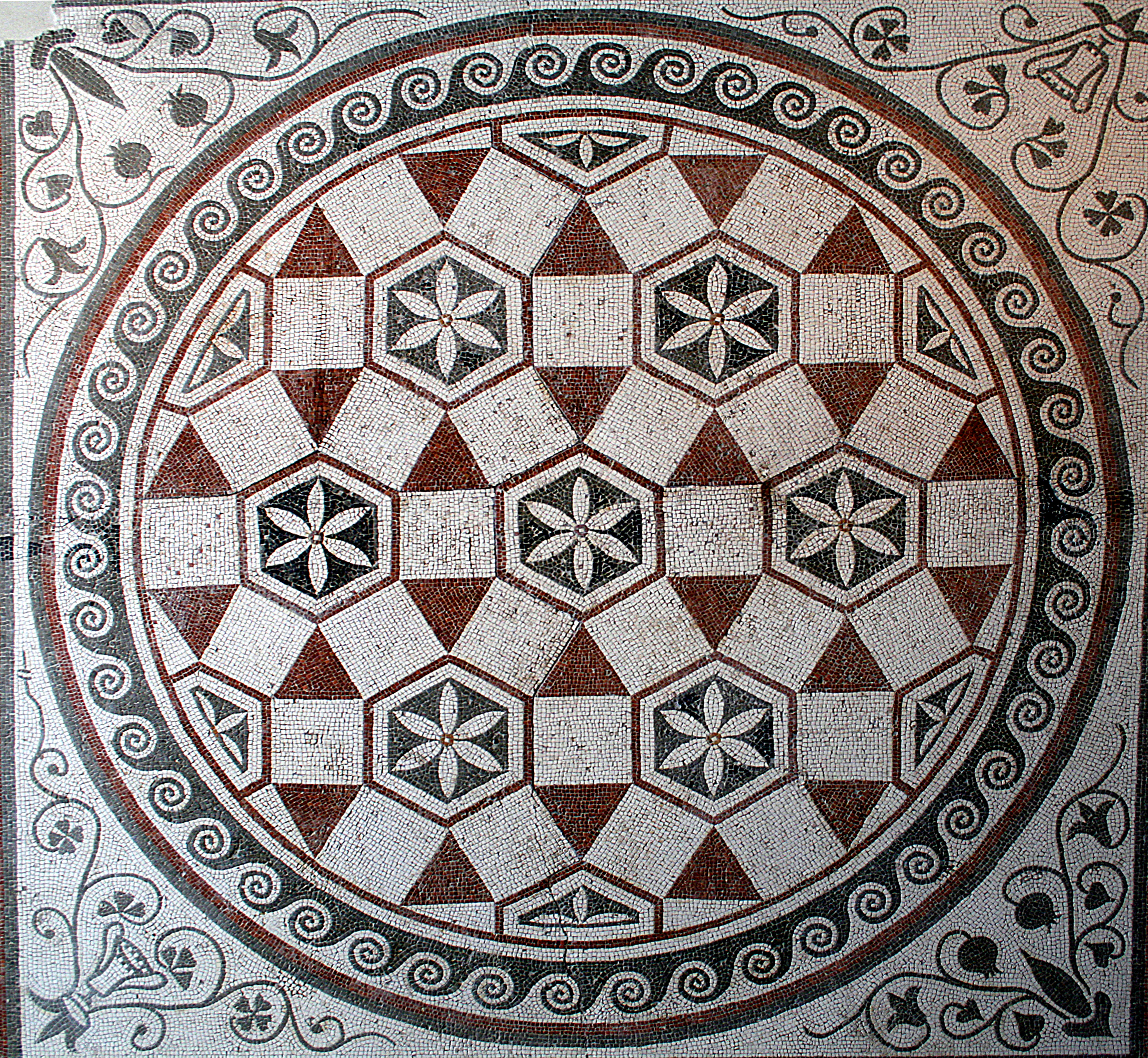 Roman Mosaic — © Jean-Pol Grandmont, CC BY-SA 3.0, via Wikimedia Commons